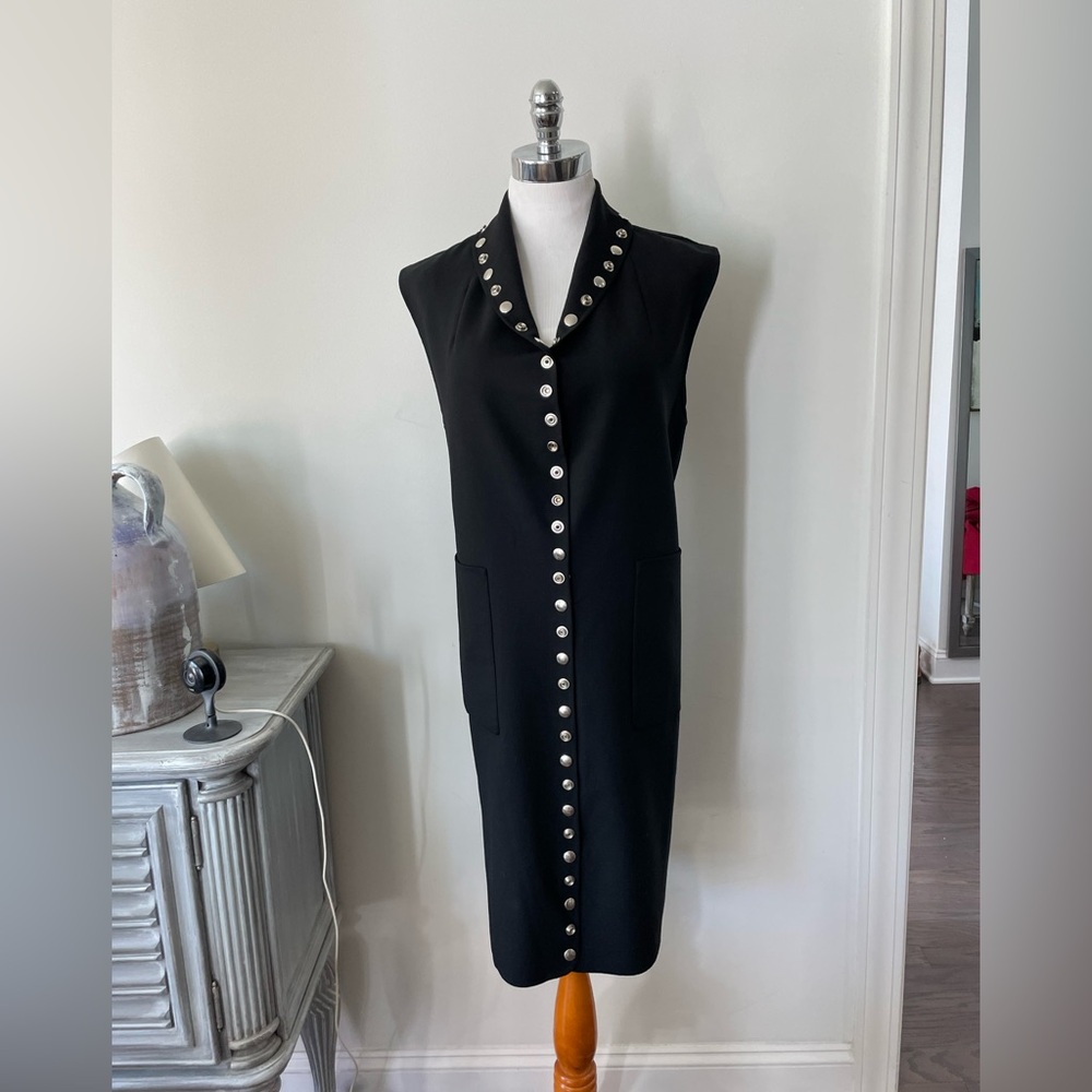 ALEXANDER WANG SNAP FRONT STUD DRESS DUSTER - Picture 3 of 16